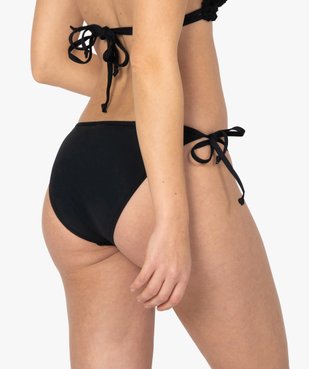 Bas de maillot de bain femme aspect macramé sur l’avant vue2 - GEMO (PLAGE) - GEMO