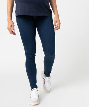 Jean de grossesse coupe slim avec bandeau stretch taille haute vue1 - GEMO (MATER) - GEMO