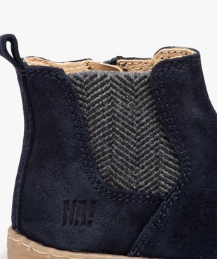 Boots Chelsea en cuir velours bébé garçon - NA! vue6 - NA! - GEMO