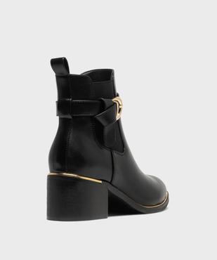 Boots à talon et bout amande fermeture zippée et détails brillants femme vue4 - VALENTINA BALDA - GEMO