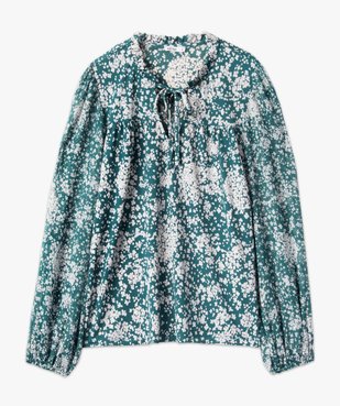 Blouse femme en voile avec rayures pailletées sur les manches vue4 - GEMO(FEMME PAP) - GEMO