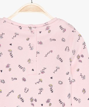 Tee-shirt bébé fille côtelé à manches longues - Lulu Castagnette vue2 - LULUCASTAGNETTE - GEMO