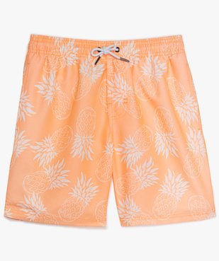 Short de bain garçon fluo à motif ananas vue1 - GEMO (JUNIOR) - GEMO