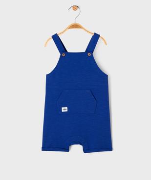 Salopette courte bébé garçon en jersey de coton vue2 - GEMO 4G BEBE - GEMO