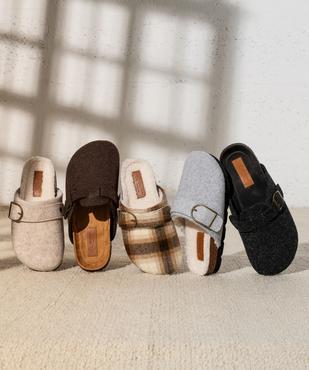 Chaussons mules en feutrine à semelle ergonomique homme - Roadsign vue6 - ROADSIGN G4G - GEMO