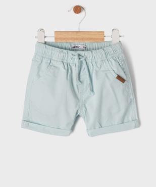 Bermuda en coton avec taille ajustable bébé garçon vue1 - GEMO(BEBE DEBT) - GEMO