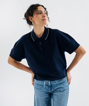 Polo manches courtes coupe large feme vue1 - GEMO 4G FEMME - GEMO