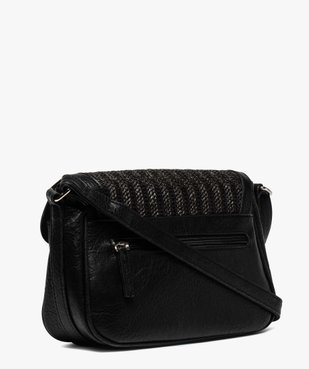 Sac femme besace à rabat tressé vue2 - GEMO (ACCESS) - GEMO