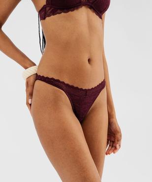 Culotte en dentelle échancrée femme vue2 - GEMO(HOMWR FEM) - GEMO