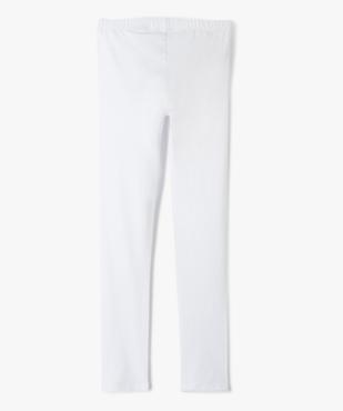 Legging long uni en coton fin fille vue3 - GEMO 4G FILLE - GEMO