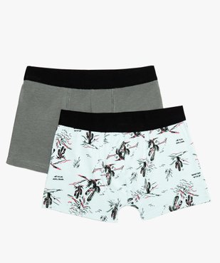 Boxer garçon en coton stretch motif cactus (lot de 2) vue1 - GEMO (ENFANT) - GEMO