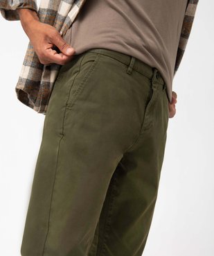 Pantalon chino en coton stretch coupe Slim homme vue5 - GEMO 4G HOMME - GEMO