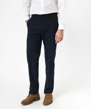 Pantalon de costume homme en toile coupe droite vue1 - GEMO 4G HOMME - GEMO