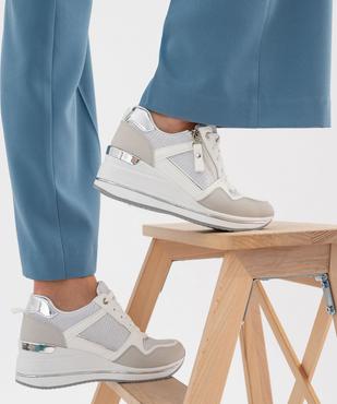 Baskets à talon compensé et détails brillants femme vue1 - VALENTINA BALDA - GEMO