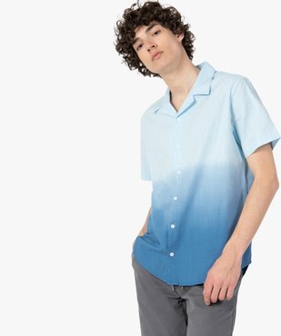 Chemise homme à manches courtes effet tie and dye vue1 - GEMO (HOMME) - GEMO