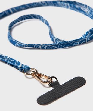 Cordon de téléphone à motifs cachemire vue2 - GEMO (ACCESS) - GEMO