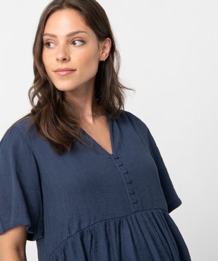 Blouse de grossesse et allaitement à manches courtes vue2 - GEMO (MATER) - GEMO