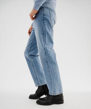 Jean straight en denim de coton stretch délavé homme vue2 - GEMO 4G HOMME - GEMO