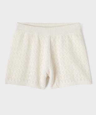 Short en maille avec taille élastique fille vue1 - GEMO (JUNIOR) - GEMO