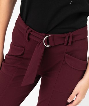 Pantalon droit en maille fluide à ceinture femme vue2 - GEMO(FEMME PAP) - GEMO