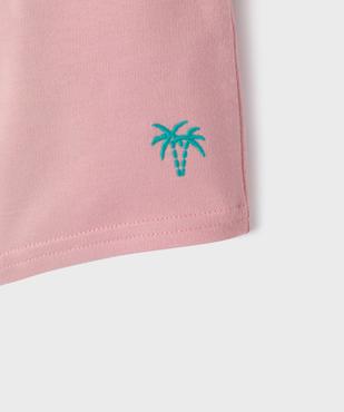 Short en maille avec palmier brodé bébé garçon vue2 - GEMO(BEBE DEBT) - GEMO
