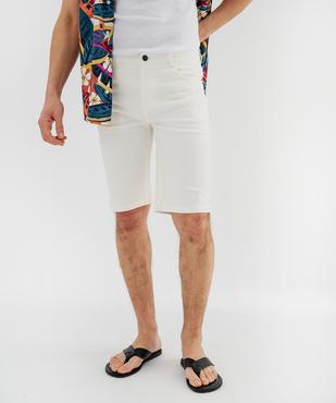 Bermuda staight en coton stretch homme vue1 - GEMO 4G HOMME - GEMO