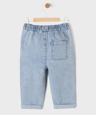 Jean avec taille élastique bébé garçon vue3 - GEMO(BEBE DEBT) - GEMO