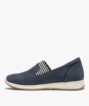 Mocassins femme sport à ouverture élastiquée vue3 - GEMO (CASUAL) - GEMO