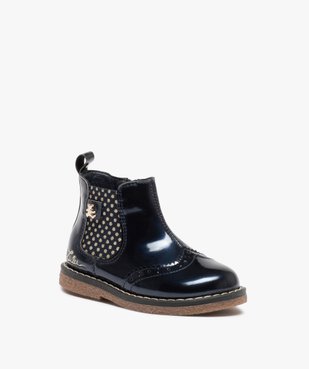 Boots bébé fille style chelsea vernies - LuluCastagnette vue2 - LULU CASTAGNETT - GEMO
