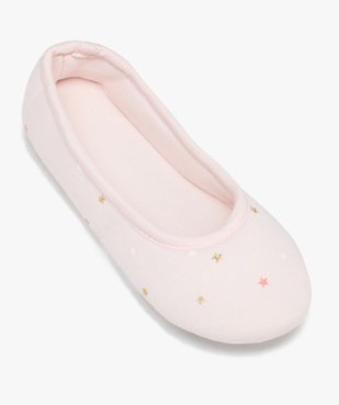 Chaussons femme ballerines en jersey à motif étoilé vue5 - GEMO(HOMWR FEM) - GEMO