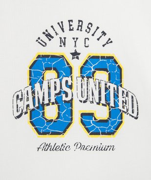 Tee-shirt fille ample à manches courtes avec inscription patinée  –  Camps United vue2 - CAMPS UNITED - GEMO