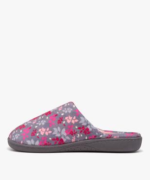 Chaussons femme mules en velours avec motifs - Isotoner vue3 - ISOTONER - GEMO