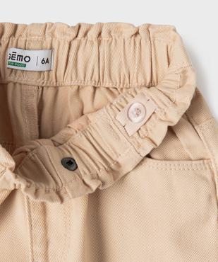 Pantalon straight en toile de coton taille ajustable fille vue2 - GEMO 4G FILLE - GEMO