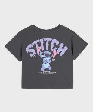 Tee-shirt à motif Stitch coupe courte fille - Disney vue3 - LILO & STITCH - GEMO