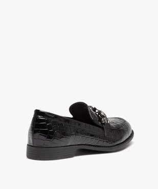 Mocassins femme vernies effet croco avec bride à chaîne vue4 - GEMO (CASUAL) - GEMO
