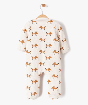 Pyjama bébé intérieur chaud imprimé renard vue3 - GEMO(BB COUCHE) - GEMO