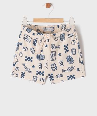 Short en coton imprimé bébé garçon vue1 - GEMO 4G BEBE - GEMO