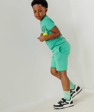 Bermuda en maille avec intérieur molletonné garçon vue4 - GEMO (ENFANT) - GEMO