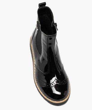 Boots fille chelsea vernies et zippées – LuluCastagnette vue5 - LULU CASTAGNETT - GEMO
