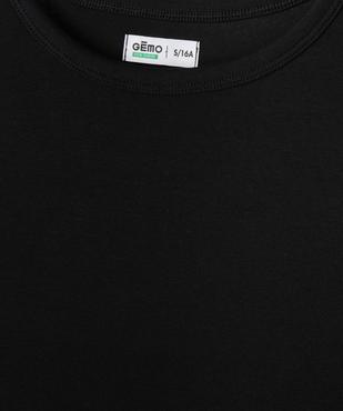 Tee-shirt col rond uni fille vue2 - GEMO 4G FILLE - GEMO