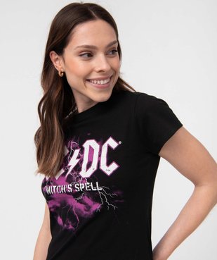Tee-shirt femme à manches courtes imprimé - AC/DC vue2 - ACDC - GEMO