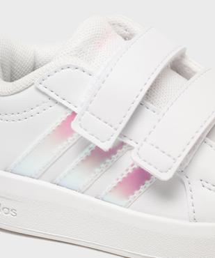 Baskets Grand Court 3.0 à scratch bébé fille - Adidas vue6 - ADIDAS - GEMO