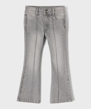 Jean flare en denim de coton stretch fille vue1 - GEMO (ENFANT) - GEMO
