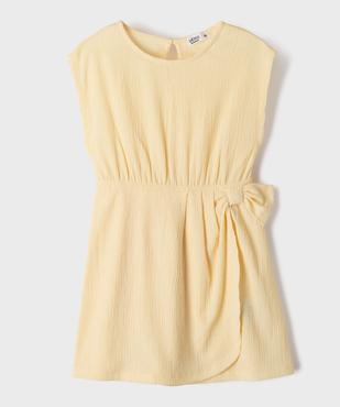 Robe courte sans manches en maille froissée fille vue1 - GEMO 4G FILLE - GEMO
