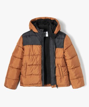 Blouson matelassé bicolore à capuche amovible garçon vue2 - GEMO 4G GARCON - GEMO