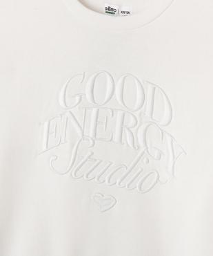 Sweat oversize avec inscription brodée fille vue4 - GEMO 4G FILLE - GEMO