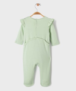 Pyjama dors-bien en coton avec motif tortue bébé fille vue3 - GEMO 4G BEBE - GEMO