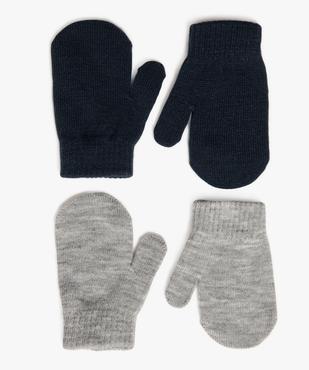Moufles unies bébé garçon (lot de 2) vue1 - GEMO(BEBE DEBT) - GEMO
