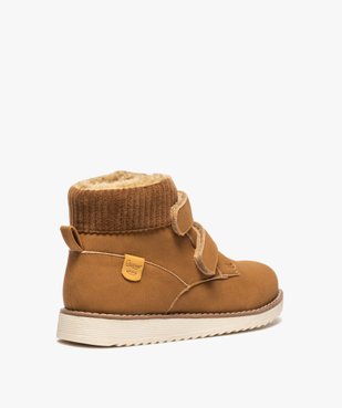 Boots garçon unis à col rembourré et doublure chaude vue4 - GEMO (ENFANT) - GEMO