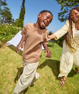 Tee-shirt manches courtes en jersey de coton imprimé garçon vue4 - GEMO 4G GARCON - GEMO